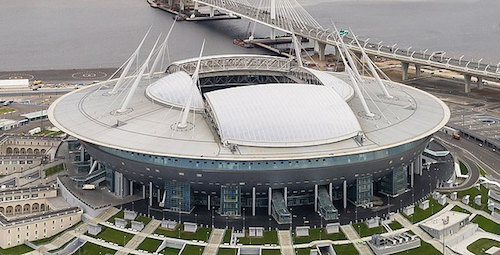 Estadio Krestowsky en San Petersburgo es la sede de la Eurocopa 2021