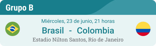 Previa y pronóstico para el Brasil - Colombia en la Copa América 201 en Grupo B