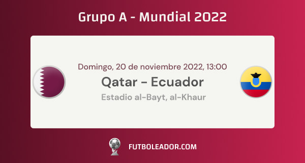 qatar contra ecuador en el primer partido de la copa del mundo 2022 de qatar