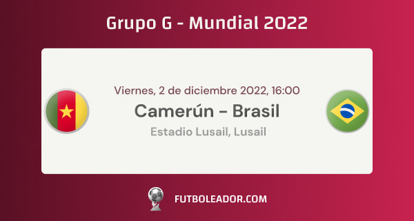 camerun vs brasil mundial 2022