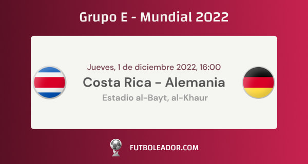 costa rica vs alemania mundial 2022