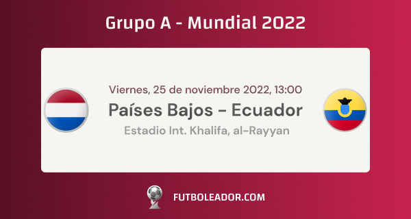 paises bajos vs ecuador mundial 2022 fase de grupos