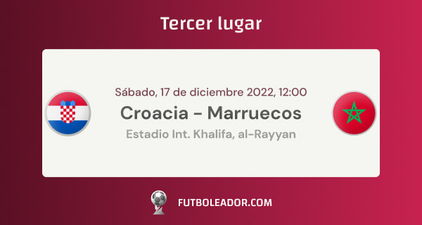 Pronósticos Croacia vs. Marruecos - Partido tercera plaza Copa Mundial 2022